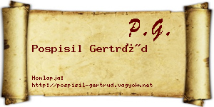 Pospisil Gertrúd névjegykártya